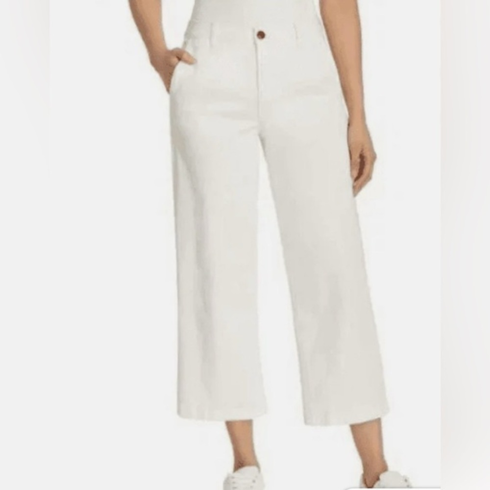 NWT Ella Moss Cream Wide-Leg Crop Pants Size 12